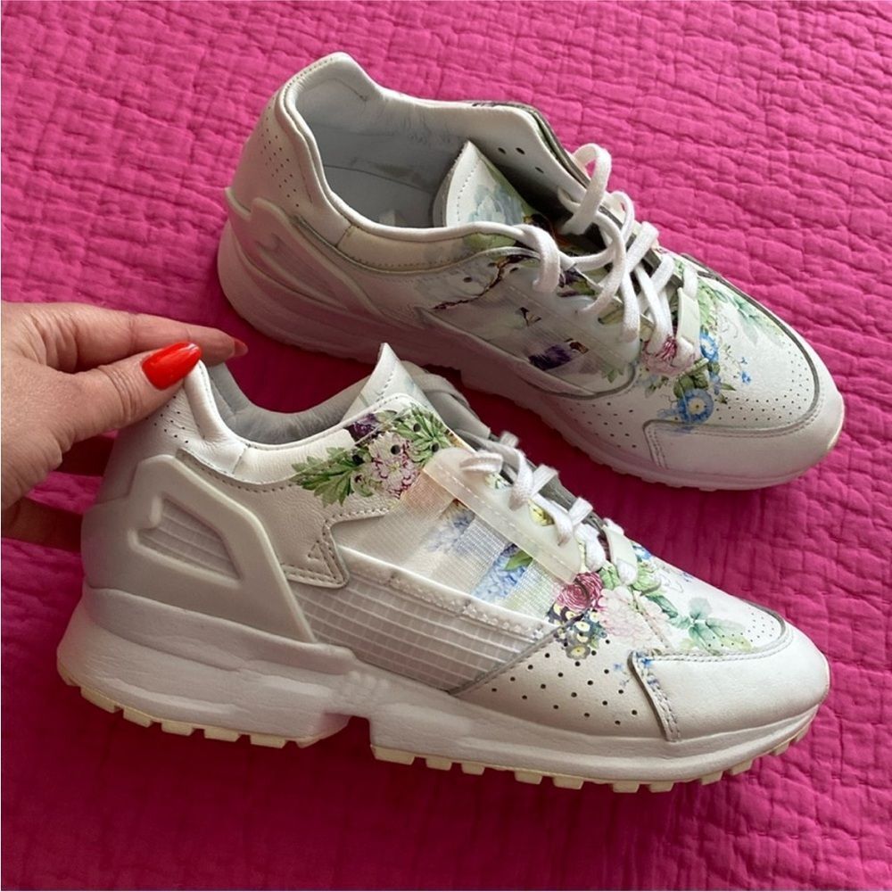 Adidas x Meissen leather floral sneakers, men 7,5 - Picture 2 of 10